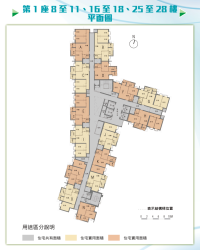 東啟大廈_第1座高樓層住宅平面圖